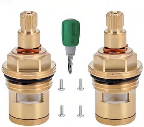 Brass Faucet Cartridge Replacement Kit M20 x 1.5 Ceramic Valve Pair by Unknown