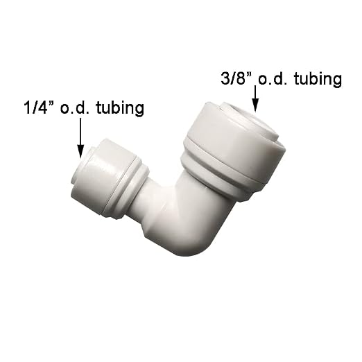 Malida 1/4" Tube to 3/8" Tube push fit elbow quick connect - Image 2