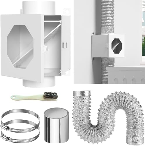 Upgraded Metal Dryer Duct Lint Trap Indoor Dryer Vent Kit by GTACASS