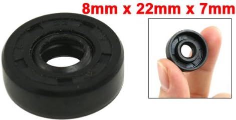 uxcell Spring Loaded Metric Rotary Shaft TC Oil Seal Double Lip 8x22x7mm - Image 2