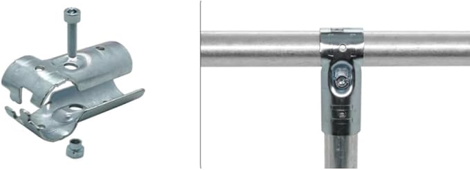 6 Pcs T Clamps Pipe Connector, End Rail T Clamp, Metal Clamp Fittings, - Image 5