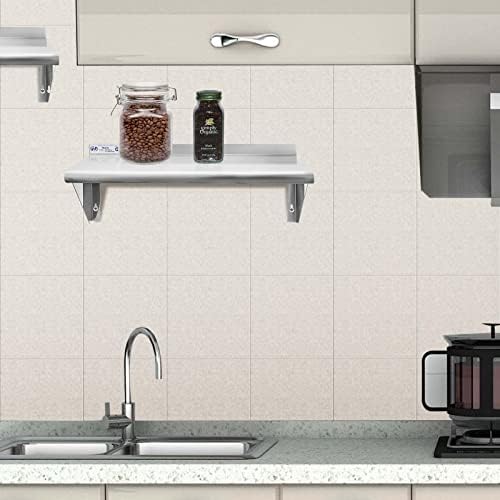 Hally Stainless Steel Shelf 18 x24 NSF Commercial Wall Mount Rack Shelving - Image 6