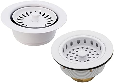 Westbrass CO2165S-50 COMBO PACK 3-1/2" Post Style Large Kitchen Sink Basket by Westbrass