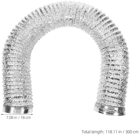 7 Inch Dryer Vent Hose, 10FT Flexible Dryer Ducting Tube Aluminum Non-Insulated - Image 2