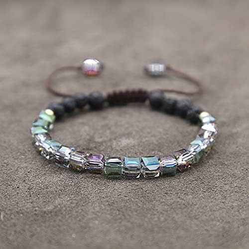 Lava Rock Bead Bracelet For Women-Zebra Stone Beaded Bracelets Essential Oil Aromatherapy Bracelet Set Balancing Chakra - Perfect Gifts For Women