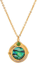 IBARA Women Gold Dianty Necklace Sun Crescent Moon Star Evil Eye Lock Lovely Heart Flower Butterfly Pearl Pendant Coin Necklaces 18K Gold CZ Diamond Filled Chain Boho Beach Simple Handmade Jewelry