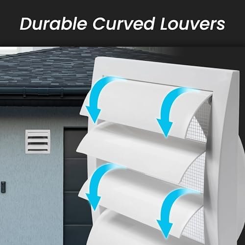 Repa Market ABS Plastic Brown 6 Inch Dryer Vent Cover Outside, 6 Inch Exhaust - Image 4
