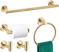 5 Pieces Brushed Gold Bathroom Hardware Accessories Set, SUS304 Stainless Steel by Meetuniquestylesandneeds