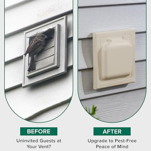 NO-PEST VENT Dual Door Dryer Vent Cover 4 Inch Outdoor, Made in USA, Highest - Image 3