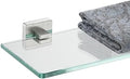 JQK Bathroom Glass Shelf, Floating Tempered Glass Shower Storage 16 by 5 inches by Homeimprovement