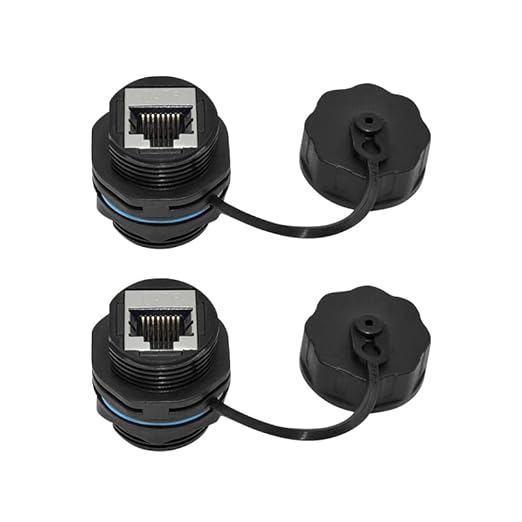RJ45 Panel Mount Waterproof Connector IP68 Cable Connector, Female to Female by ELifeApply