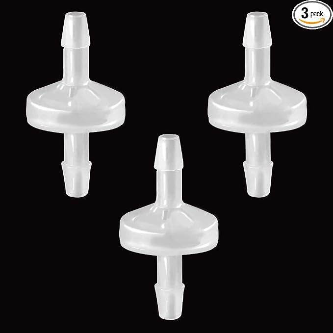 One Way Check Valve 1/8" Hose Barb Non Return Ozone Resistance Plastic Valve by ANPTGHT