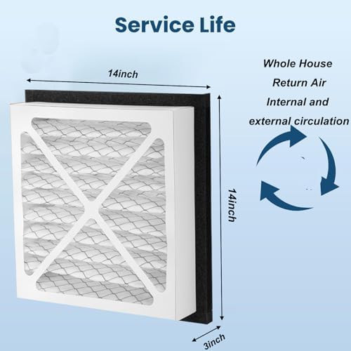 4Pack Upgraded 14''x14''x3'' MERV 13 Air Filter Pleated Whole House - Image 2