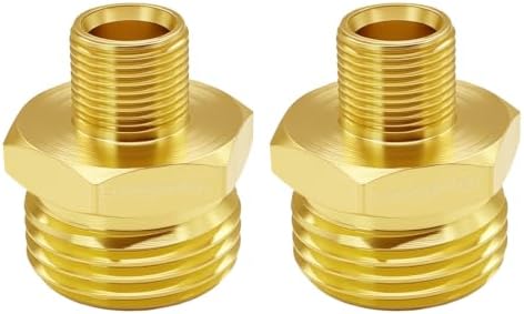Lovegarden 2PCS 3/8 Compression Male x 3/4" GHT Male Reducer Tube Fitting by Lovegarden