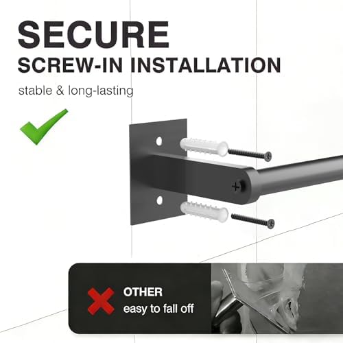Black Hand Towel Bar for Bathroom Wall, Towel Rack 304 Stainless Steel - Image 5