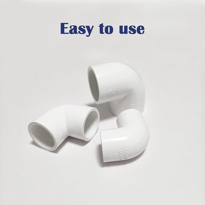 8PCS 3/4 Inch White PVC Pipe Corner Fittings 90 Degree Elbow Adapter Pipe - Image 5