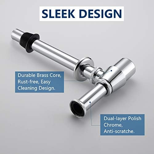 Bathroom Basin Sink Bottle Trap Waste Pipe 1-1/4 inch Slip Inlet Drain Tube Kit - Image 3