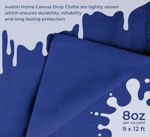 Canvas Drop Cloth for Painting 9x12 feet Pack of 2-8oz Painters Drop Cloths for - Image 6