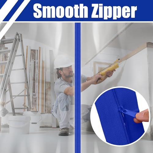 Tigeen 4 Roll Heavy Duty Zipper Door Dust Barriers 7 ft x 9 Inch - Image 4