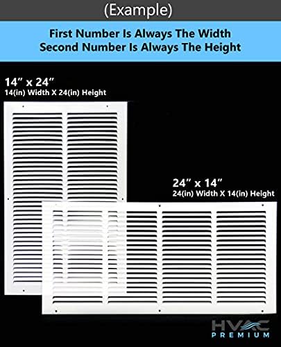 HVAC Premium 10'' x 10'' Flat Stamped Steel Return Air Grille - Image 6