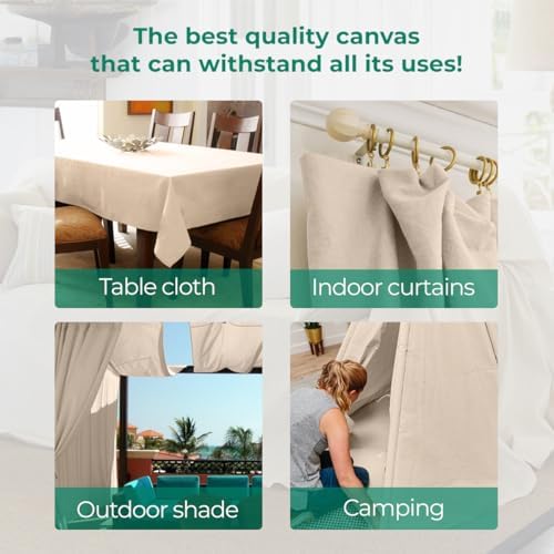 Canvas Drop Cloth for Painting 9x6 feet Pack of 4-8oz Painters Drop Cloths for - Image 4