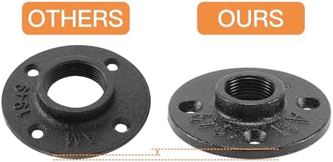 3/4" Heavy Duty Black Floor Flange, 40 Pack Malleable iron Pipe Flange - Image 4