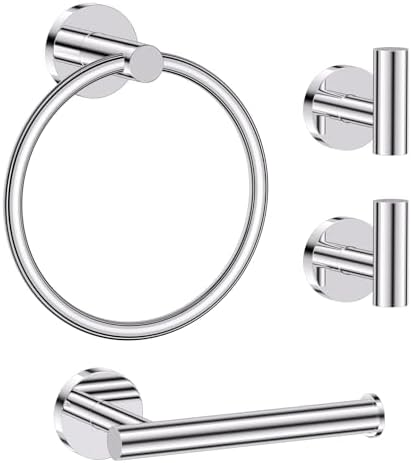 Lairuier Bathroom Hardware Set, 4-Piece Towel Holder Set Include Toilet Paper by LairuierBathroomHardwareSet