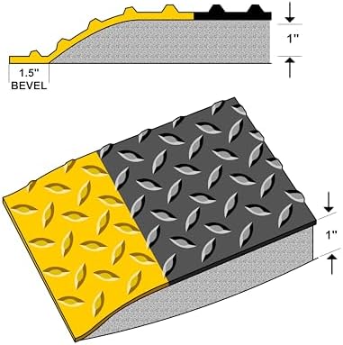 Rhino Mats DTT48DSBYX43 Diamond Plate Anti-Fatigue Mat, 4 FT. x 43 FT. x 1 in. - Image 6