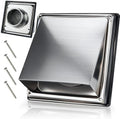 4 Inch Dryer Vent Cover Outside, Stainless Steel Exterior Wall by Unknown