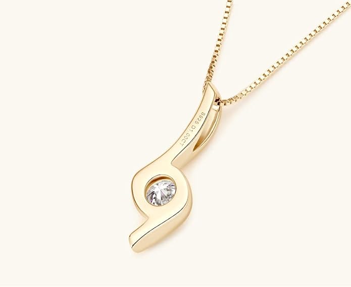 Chic 1 Carat Round Cut Diamond Necklace in 14K Gold Over Sterling Silver, Lightweight VVS1 D-Color Diamond Pendant, Luxurious Jewelry Gift for Women