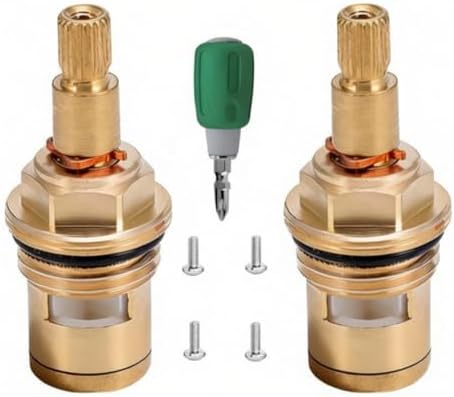 Brass Faucet Cartridge Replacement Kit M20 x 1.5 Ceramic Valve Pair by Unknown