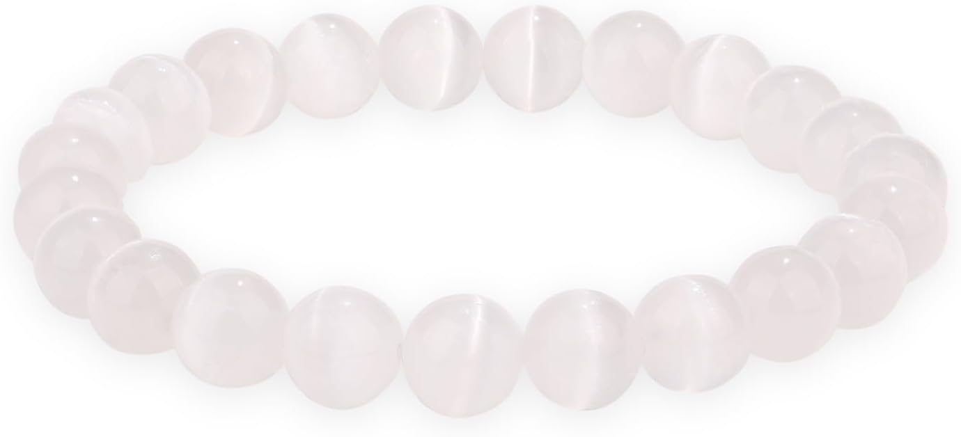 Crystal Vibe 8mm Beaded Bracelets For Women Men - Healing Crystal Bracelet - Adjustable Size