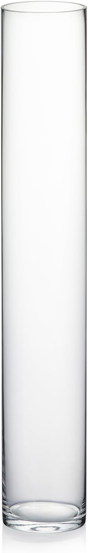 WGVI Quality Thick Weighted Tall Clear Cylinder Glass Vases, Flower Arrangement by WGVInternational-OpusGlassware