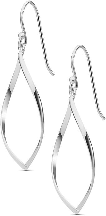 MILLA Teardrop Earrings - Designer Silver Statement Earrings or Gold Dangle Earrings for Women Trendy Upscale Dangly Earrings