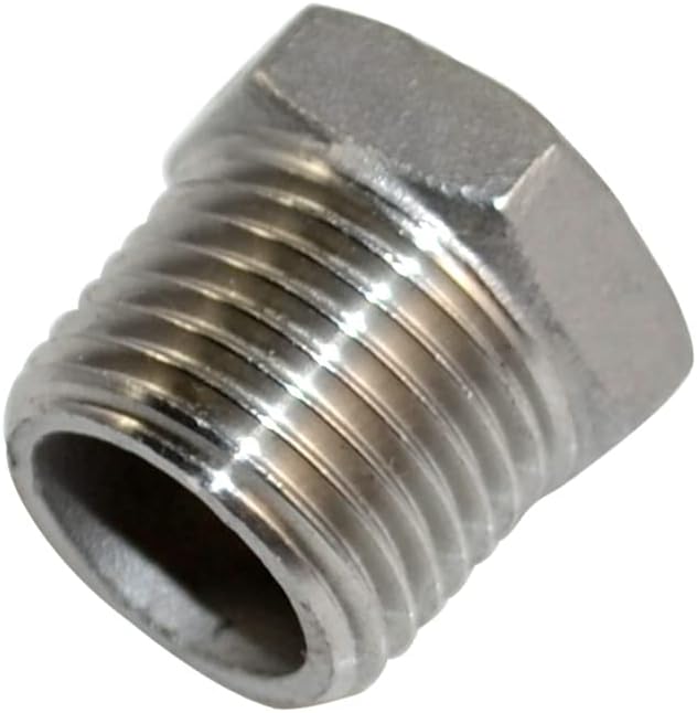 1/2" Male x 3/8" Female Thread Reducer Bushing Pipe Fitting, Stainless steel SS - Image 5
