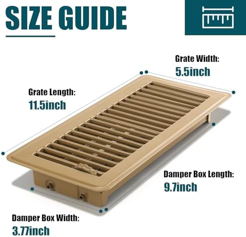 VOISEN Floor Register 4x10, 10 Pack Brown Floor Register Vents - Image 4