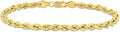 Gold Rope Chain Bracelet for Men & Women – 100% Real 10k or 14k Gold, Lightweight, Premium Craftsmanship