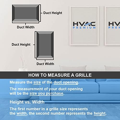 HVAC Premium 20'' x 10'' Flat Stamped Steel Return Air Grille - Image 2