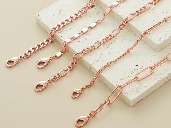 Gold Bracelets Set for Women Non Tarnish Trendy,14K Gold Plated Dainty Stackable Paperclip Cuban Link Chain Bracelets, Simple Cute Cuff Bracelets Jewelry Set Adjustable 7"+2"