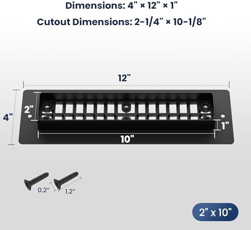 Safoner Aluminum RV Floor Vent Cover 2"x10", Camper Essential Accessories - Image 3