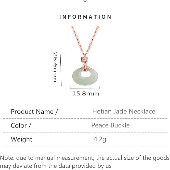 14K Gold Real A Grade Hetian Jade Peace Buckle Necklace, Lucky Koi Moissanite Pendant, Delicate Jade Jewelry Gift for Her Well-being