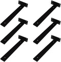 Heavy Duty Shelf Bracket 12 inch Metal Wall Mount Powder Coated 90 Degree Black by MTBEL