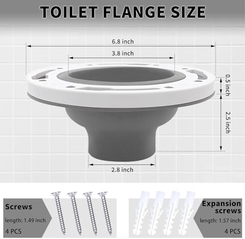 Focket Toilet Flange Repair Kit, Universal Silicone Toilet Flange Fits - Image 4