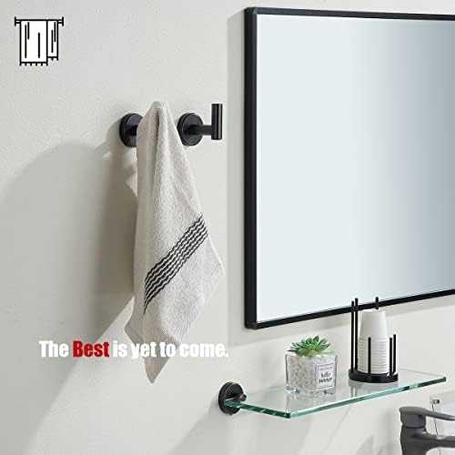 JQK Bathroom Towel Hook Oil Rubbed Bronze, 304 Stainless Steel 0.8mm Coat Robe - Image 3