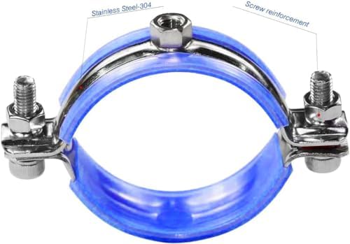 2PCS 304 Stainless Steel Wall Ceiling Mount Pipe Supports, Split Ring Hanger - Image 7