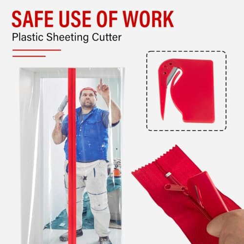 7ft x 3in Dust Barrier Zipper, 48 Rolls Self-Adhesive Double Zipper - Image 4