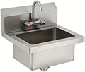 Commercial Hand Sink Stainless Steel, Wall Mount or Drop-in Utility Sink by Unknown