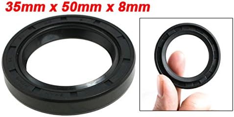 uxcell Metric Rotary Shaft Oil Seal 35x50x8mm TC Double Lips Rubber - Image 2