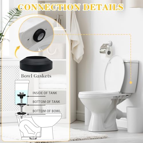 Universal Toilet Tank to Bowl Gaskets Kit, Fits Most 2-Inch and 3-Inch Leak - Image 4