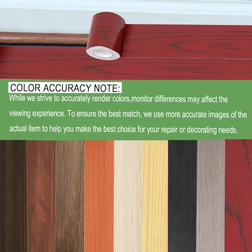 Wood Grain Repair Tape, 2.4 inch X 32ft Self Adhesive Wood Colored Tape - Image 2